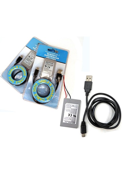 Ps3 Kablosuz Kolu Dahili Nötr Pil 1800MAH 3.7V Veri Kablosu P3 ile (Yurt Dışından)
