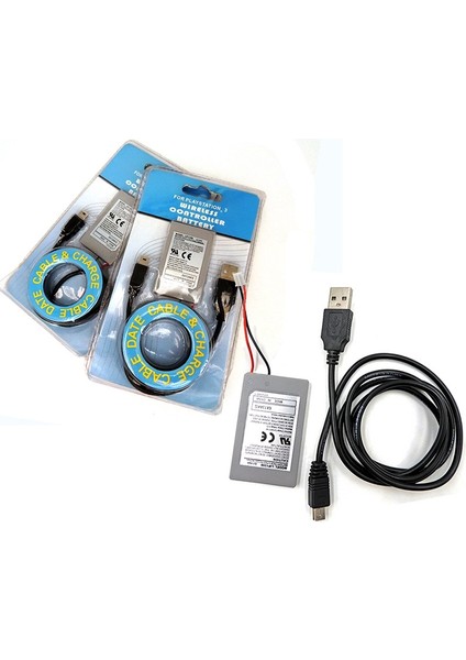 Ps3 Kablosuz Kolu Dahili Nötr Pil 1800MAH 3.7V Veri Kablosu P3 ile (Yurt Dışından) fiyatları