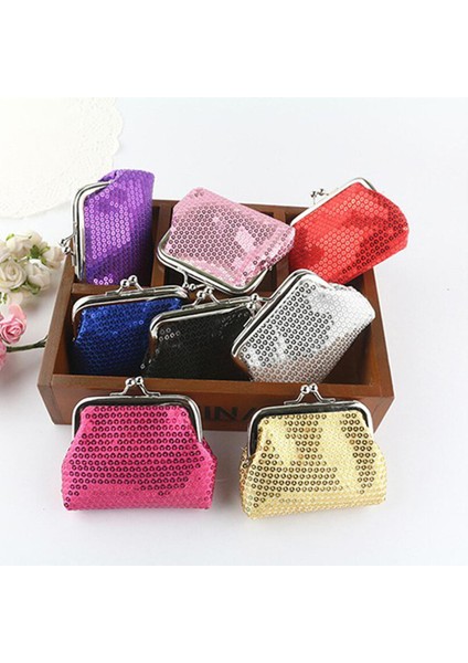 Kadın Madeni Para Cüzdanı Simli Kullanışlı Tokalı Mini Cüzdan (Yurt Dışından)