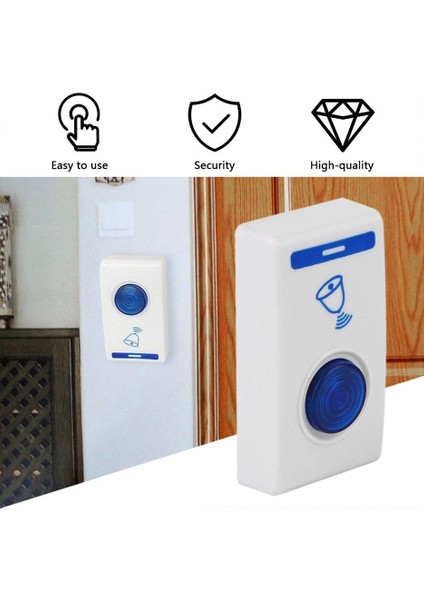 LED Kablosuz Zil Kapı Zili Kapı Zili ve Kablosuz Uzaktan Kumanda 32 Şarkı Şarkı (Yurt Dışından) indirimleri