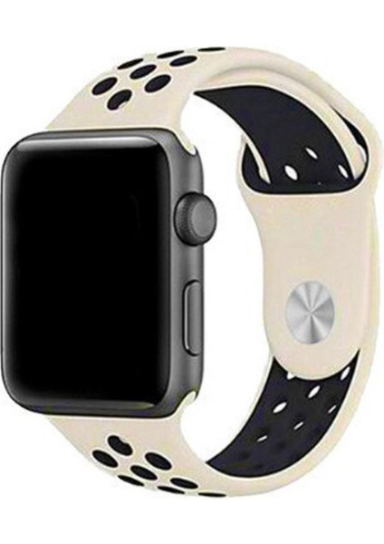 Orijinal Nefes Alabilen Saat Kayışı Iwatch Serisi 7 6 Se 5 4 3 2 1 Apple Watch Için Silikon Saat Bantları 38MM 40MM 41MM 42MM 44MM 45MM Spor Akıllı Saat Bracelt (Yurt Dışından)