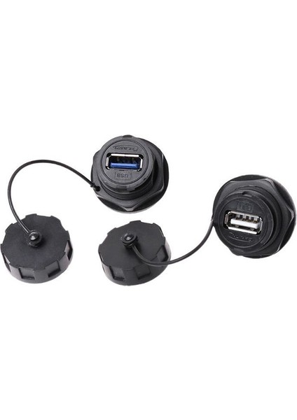 USB Dişi Soket Fişi Panel Montaj Adaptörü USB 3.0 Su Geçirmez Konektör IP68 (Yurt Dışından) fiyatları