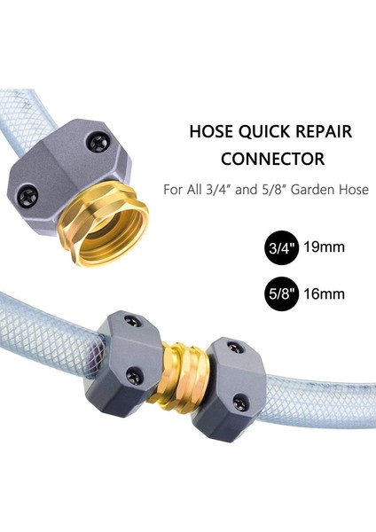 Jaerbee Hortum Tamir Takımı Konnektörleri Ağır Hizmet Erkek/dişi Hortum Bağlayıcı Adaptörü, 3/4 Inç 5/8 Inç Hortum Için Hortum Mender Konnektörü (Yurt Dışından) indirimleri