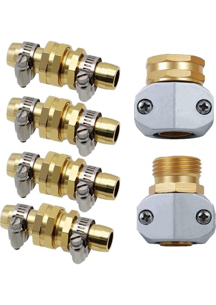 Icqurbt Hortum Tamir Takımı Konnektörleri Ağır Hizmet Tipi Erkek/dişi Hortum Bağlayıcı Adaptörü, 3/4 Inç 5/8 Inç Hortum Için Hortum Mender Konnektörü (Yurt Dışından)