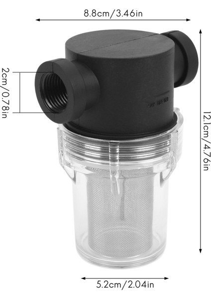 Sediment Için Bahçe Hortumu Filtresi-2x Bahçe Hortumu Filtre Eki-Siyah ve Şeffaf (Yurt Dışından) fiyatları