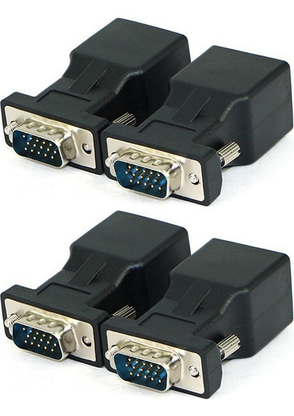 Paket VGA Genişletici Erkek RJ45 Cat5 Cat6 20 M Ağ Kablosu Adaptörü Com Bağlantı Noktası Lan Ethernet Bağlantı Noktası Dönüştürücü (Yurt Dışından)