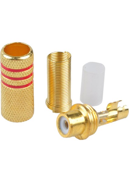 Rca Konnektör Fişi, 6'lı Paket Rca Dişi Fiş Vidaları Ses Video In-Line Jack Adaptörü Aurum Kaplama Lehim Tipi, Aurum (Yurt Dışından)