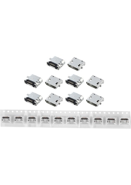 20 Adet Tip B Mikro USB Dişi 5 Pin Jak Bağlantı Noktası Soket Konnektör Onarım Parçaları, 10 Adet A ve 10 Adet B (Yurt Dışından) fiyatları