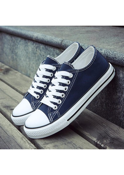 Moda Gençlik Erkek Ayakkabı Unisex Spor Ayakkabı Nefes Alabilir Yürüyüş Kanvas Bağcıklı (Yurt Dışından)