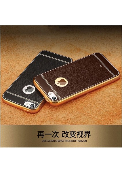 iPhone 5 5s Se 6 6s 7 8 Plus Yumuşak Tpu Iş Tarzı Lichee Desenli Deri Dokulu Telefon Kılıfı (Yurt Dışından) fırsatları