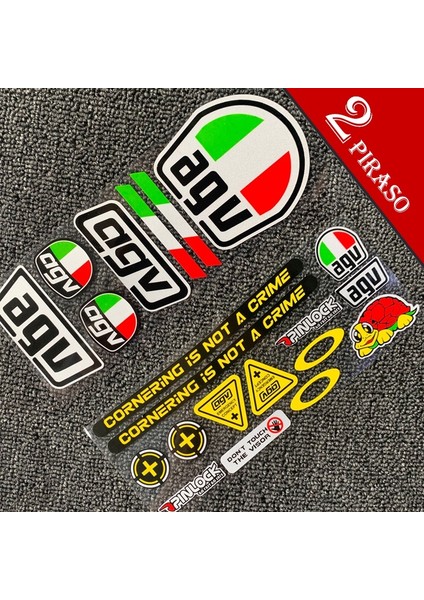 [indirimde] 2set Agv Kask Çıkartmaları Yan Çıkartmalar (Yurt Dışından) fiyatları