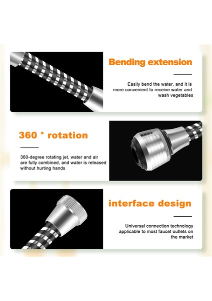 Lavabo Sı Püskürtme Aparatı, Hortumlu Döndürülebilir Sıçrama Önleyici Musluk Memesi Başlığı - Mutfak Lavabo Sı Genişletici (Yurt Dışından) fırsatları