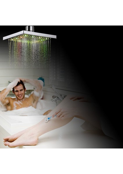Modern LED Renk Değiştiren Su Glow Kare Yağmur Banyo Duş Başlığı Yenı 7 Renk 7 Renk LED Yayan (Yurt Dışından) indirimleri