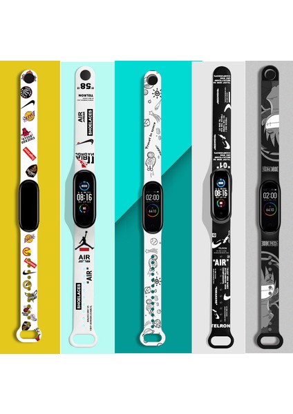 Moda Karikatür Desen Silikon Bant Kayışı Için Xiaomi Mi Band 6 5 4 3 Miband 3 4 5 6 Bileklik (Yurt Dışından) modelleri