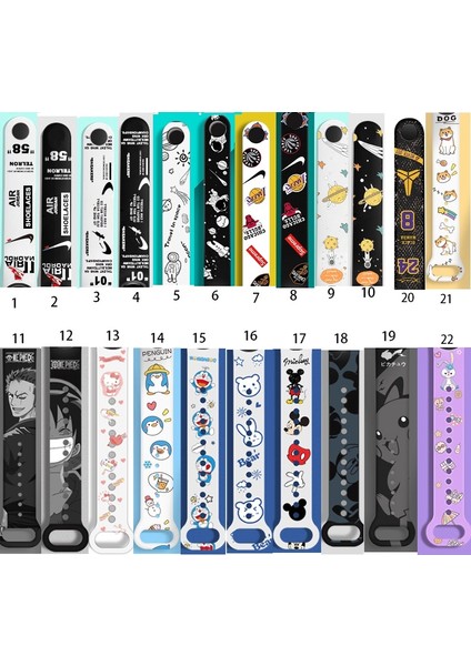 Moda Karikatür Desen Silikon Bant Kayışı Için Xiaomi Mi Band 6 5 4 3 Miband 3 4 5 6 Bileklik (Yurt Dışından) fırsatları