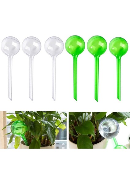 Adet Bahçe Sulama Küreleri Otomatik Sulama Küreleri Bitki Kendinden Sulama Ampul (Şeffaf ve Yeşil) (Yurt Dışından)