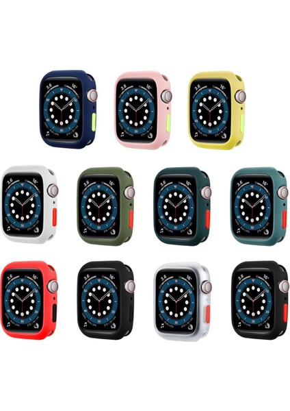Şeker Mat Silikon Koruyucu Tampon Kılıf Apple Watch 6 Se 44MM 40MM Spor Kapak Tpu Koruma Kabuk Iwatch 5 4 42MM 38MM (Yurt Dışından) modelleri