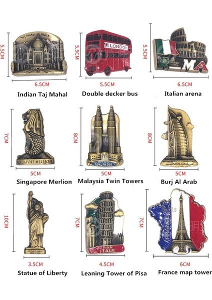 Buzdolabı Çıkartması Seyahat Turizm Hatıra Fransız Abd Metal Mıknatıs (Yurt Dışından) fırsatları