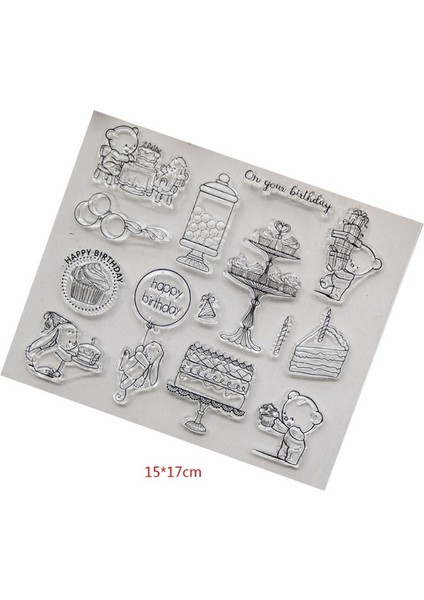 Aşk * Mutlu Doğum Günü Şeffaf Silikon Damga Dıy Scrapbooking Fotoğraf Albümleri Dekor (Yurt Dışından) fırsatları