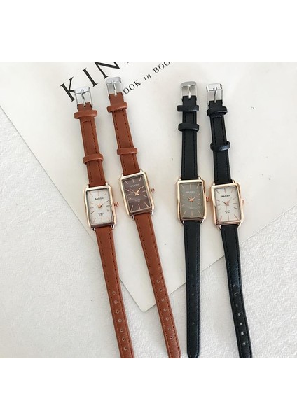 Basit Elegance Retro Ins Stil Kadın Saat Moda Kore Tarzı Küçük Kare Saat (Yurt Dışından) indirimleri