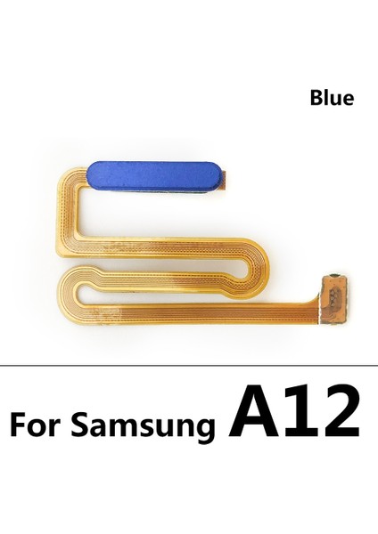 Novaphopat Yepyeni Cep Telefonu Ana Sayfa Düğmesi Parmak Izi Dokunmatik Kimlik Sensörü Anahtar Menü Düğmesi Yan Güç Açık Kapalı Flex Kablo Şerit Yedek Parçalar Samsung Galaxy A12 A125F (Yurt Dışından)
