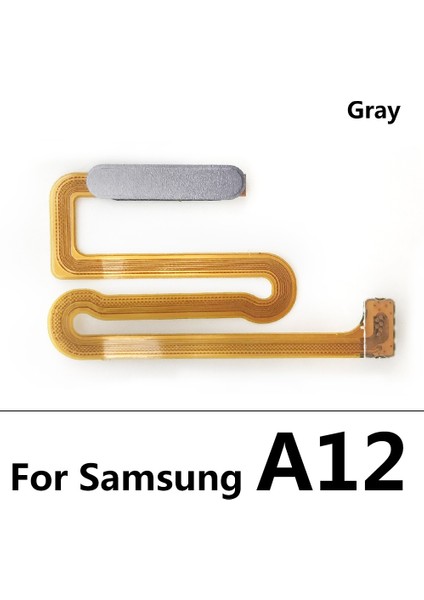 Novaphopat Yepyeni Cep Telefonu Ana Sayfa Düğmesi Parmak Izi Dokunmatik Kimlik Sensörü Anahtar Menü Düğmesi Yan Güç Açık Kapalı Flex Kablo Şerit Yedek Parçalar Samsung Galaxy A12 A125F (Yurt Dışından)