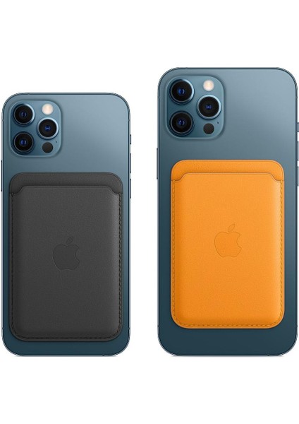 Magsafe Kart Kılıfı iPhone 13 12 Pro Max iPhone 12 Mini Için Apple Logo'lu Magsafing Manyetik Cüzdan Kart Tutucu (Yurt Dışından) modelleri