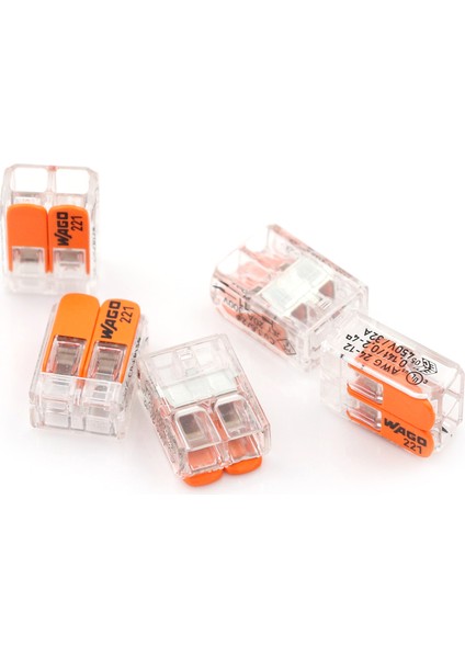 Sıcak 5 Adet Satış Wago 221-412 Kol-Somun 2 Iletken Kompakt Konnektör 10 Pk Bakır Tel Bağlantısı (Yurt Dışından) modelleri