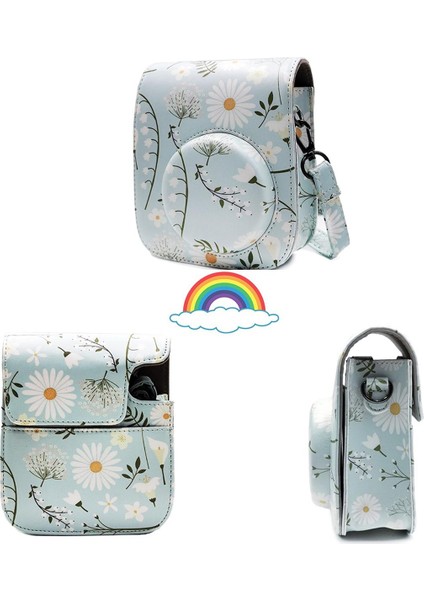 Mini 11/9/8/8 + Kamera Pu Deri Çanta Kılıf Kapak Için Askı ile Fujifilm Instax Mini 8/9/11 Kamera (Yurt Dışından)
