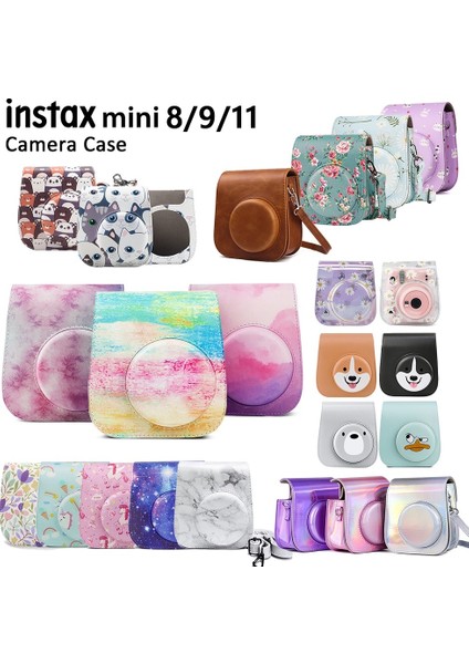 Mini 11/9/8/8 + Kamera Pu Deri Çanta Kılıf Kapak Için Askı ile Fujifilm Instax Mini 8/9/11 Kamera (Yurt Dışından) modelleri