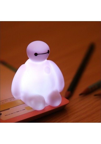 Adet 7 Renk Değişen Büyük Kahraman 6 Baymax Raya LED Gece Lambası Dekorasyon Sevimli Masa Lambası (Yurt Dışından) modelleri