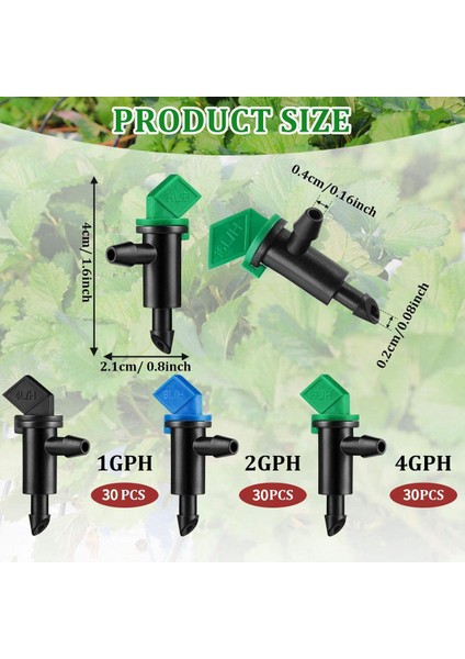 Sulama Bayrağı Damlatıcı-30 x 1 Gph Sulama Bayrağı Damlatıcısı Siyah 30 x 2 Gph Sulama Bayrağı Damlatıcısı Mavi 30 x 4 Gph Sulama Bayrağı Damlatıcısı Yeşil Renkte-… (Yurt Dışından)