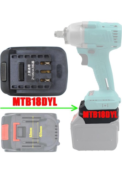 Namuny MTB18DYL Adaptörü Makita 18 V Li-Ion BL1830 Hongsong Lomvum Jiangmi Zhipu Dayı 21 V Lityum Elektrikli Alet Pil Paketi (Yurt Dışından)