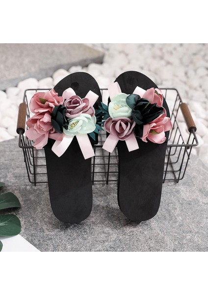 Moda Ayakkabı Kadın Günlük Çiçek Sandalet Terlik (Yurt Dışından)