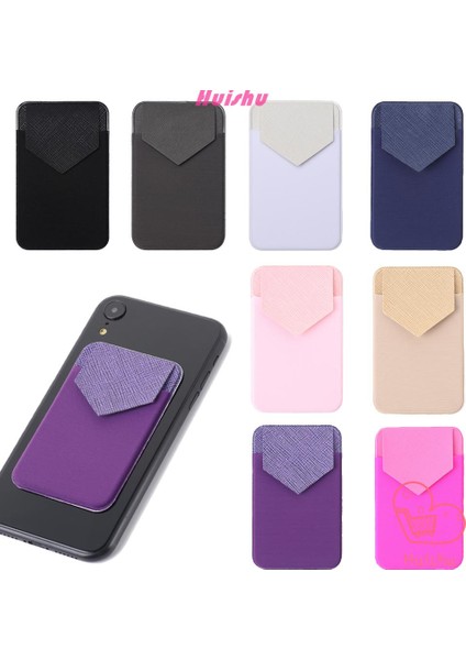 Hs Yeni Cep Telefonu Cebi Moda Cüzdan Kılıf Telefon Kartı Tutucu Yapışkanlı Etiket Likra Evrensel Elastik Ince Cep/renkli (Yurt Dışından) fırsatları
