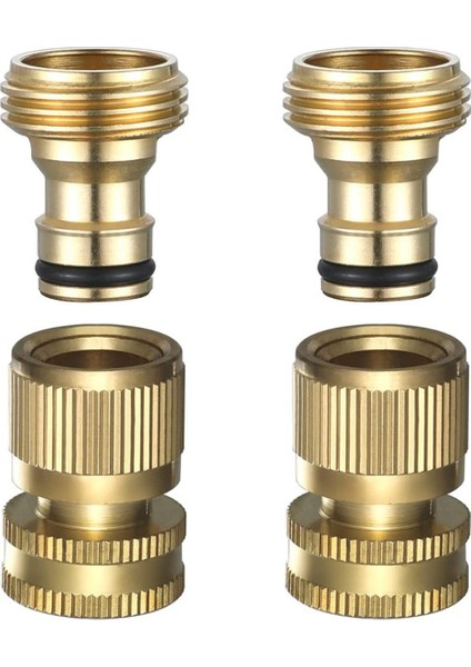 Arelene Bahçe Hortumu Hızlı Bağlantı - Bahçe Hortumu Bağlantı Elemanlarını Bağlayın, Su Hortumu Hızlı Bağlantı, 3/4 Inç Erkek ve Dişi Set, 2 Takım (Yurt Dışından)