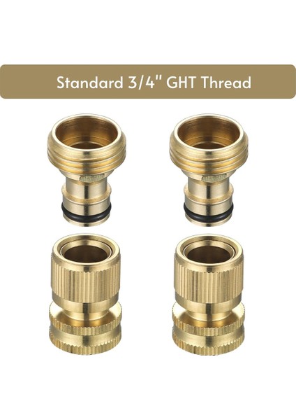 Arelene Bahçe Hortumu Hızlı Bağlantı - Bahçe Hortumu Bağlantı Elemanlarını Bağlayın, Su Hortumu Hızlı Bağlantı, 3/4 Inç Erkek ve Dişi Set, 2 Takım (Yurt Dışından) modelleri