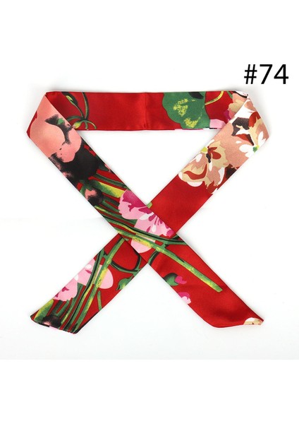 Hazır Stok #65--#90 90CM*4CM Kore Moda Twilly Eşarp Ipek Çanta Charm Kafa Bandı Kolye Eşarp Aksesuarları (Yurt Dışından)