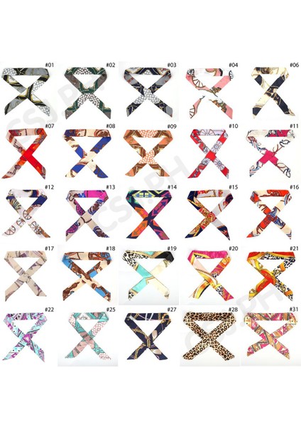 Hazır Stok #65--#90 90CM*4CM Kore Moda Twilly Eşarp Ipek Çanta Charm Kafa Bandı Kolye Eşarp Aksesuarları (Yurt Dışından) fırsatları
