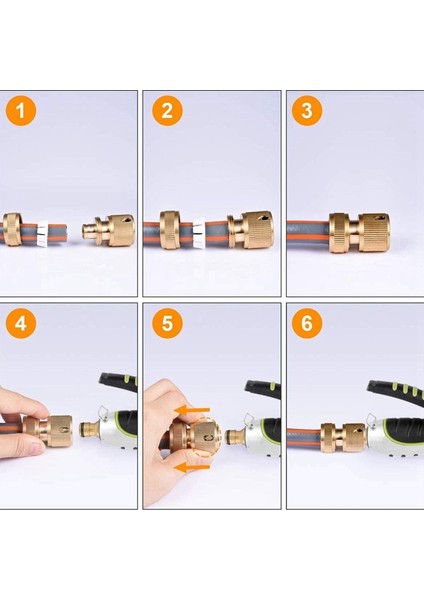Beerıs 4 Adet Pirinç Boru Bağlantıları Hortum Ucu Hızlı Bağlantı Bağlantısı 1/2 Inç Hortum Boru Hızlı Bağlantı Bahçecilik Için Ev Sulama, Araba Yıkama (Yurt Dışından) indirimleri