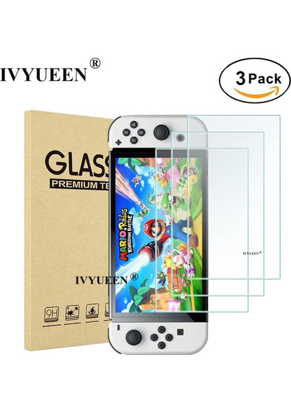 Adet Temperli Cam Ekran Koruyucu Nintendo Anahtarı OLED Konsolu Için 9h Untra Ince Koruyucu Film 2021 Aksesuarları (Yurt Dışından)
