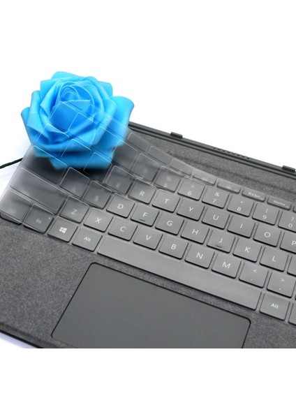 Microsoft Surface Pro Için Klavye Kapağı 3/4/5/6/7 Kitap Tüm Serisi Dizüstü Bilgisayar Go Silikon Kılıf Şeffaf Şeffaf Klavye Koruyucu Film (Yurt Dışından)