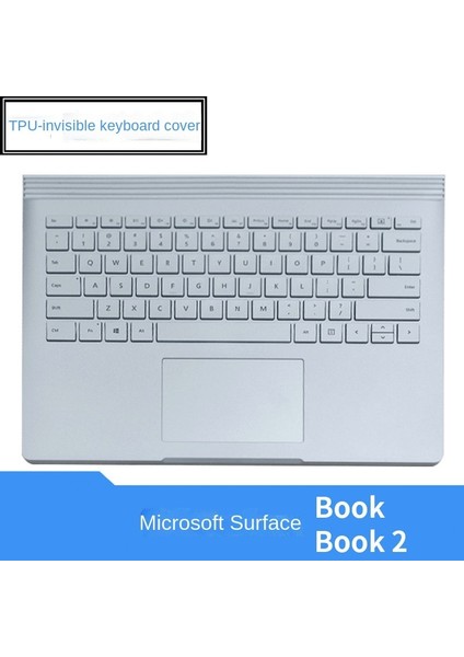 Microsoft Surface Pro Için Klavye Kapağı 3/4/5/6/7 Kitap Tüm Serisi Dizüstü Bilgisayar Go Silikon Kılıf Şeffaf Şeffaf Klavye Koruyucu Film (Yurt Dışından) fırsatları