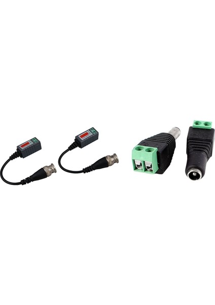 Adet 5.5x2.1mm Dişi + Erkek Cctv Dc Konnektör Adaptörü Tamir Parçası & 10 Adet Kamera Cctv Bnc Cat5 Video Balun Pasif Alıcı-Verici Kablosu Adaptör Konnektörü (Yurt Dışından) modelleri
