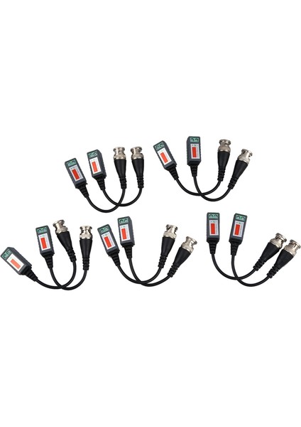 Adet 5.5x2.1mm Dişi + Erkek Cctv Dc Konnektör Adaptörü Tamir Parçası & 10 Adet Kamera Cctv Bnc Cat5 Video Balun Pasif Alıcı-Verici Kablosu Adaptör Konnektörü (Yurt Dışından) fırsatları
