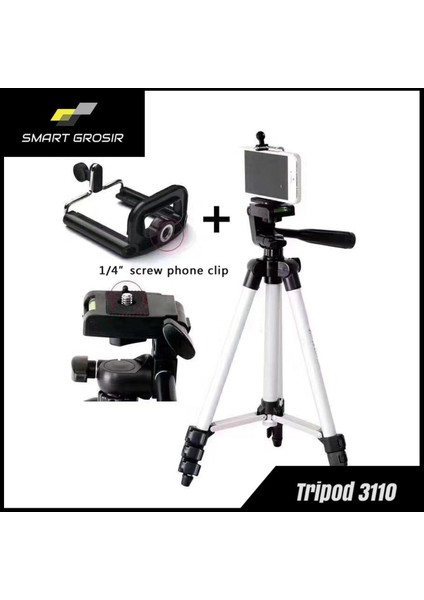 Tripod Hp 3110 Uzunluk 1 Metre Kamera Standı Tripot Lamba Cep Telefonu 1m Telefon Tutucu (Yurt Dışından)