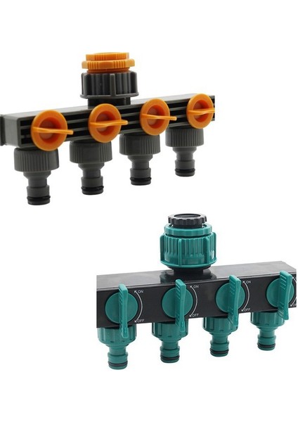 Bahçe Su Hortumu Konektörü 4 Yollu Ayırıcı Sulama Aracı Yeşil / Turuncu (1 Adet) (Yurt Dışından) fırsatları