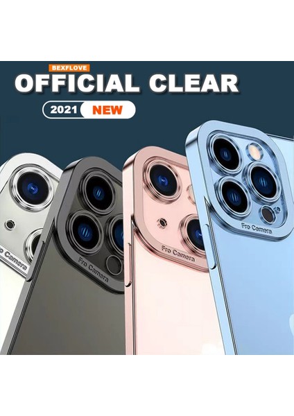 Lüks Kaplama Kılıf IPhone 13 Pro Max Mini 12 Promax 13PRO Max Kılıf Kamera Lens Koruyucu Muhafaza Yumuşak Şeffaf Elektroliz Kaplama Kapak Şeffaf (Yurt Dışından) modelleri