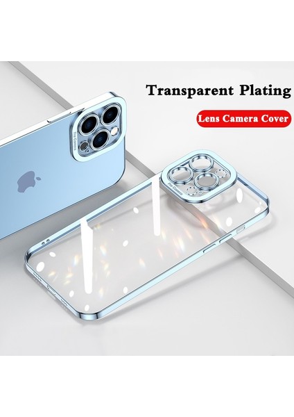 Lüks Kaplama Kılıf IPhone 13 Pro Max Mini 12 Promax 13PRO Max Kılıf Kamera Lens Koruyucu Muhafaza Yumuşak Şeffaf Elektroliz Kaplama Kapak Şeffaf (Yurt Dışından) fırsatları