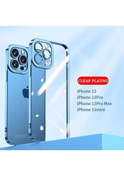 Lüks Kaplama Kılıf IPhone 13 Pro Max Mini 12 Promax 13PRO Max Kılıf Kamera Lens Koruyucu Muhafaza Yumuşak Şeffaf Elektroliz Kaplama Kapak Şeffaf (Yurt Dışından) indirimleri